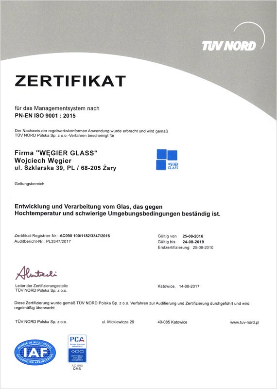 Zertifikat ISO:9001-2009